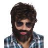Hnedá retro parochňa s fúzami